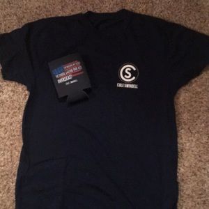Like New Adult SM Cole Swindell T-Shirt and Koozie